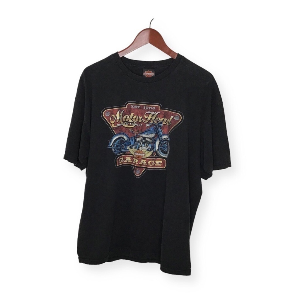 Harley Davidson Graphic Black Short Sleeve T-Shirt Size XLarge.